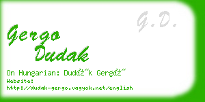 gergo dudak business card